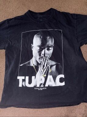 Tupac Black Graphic Tee - Short Sleeve Men’s Top